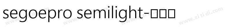 segoepro semilight字体转换